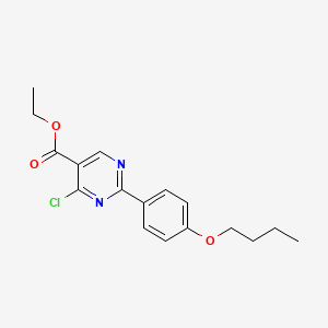 molecular formula C17H19ClN2O3 B8771907 Ethyl 2-(4-butoxyphenyl)-4-chloropyrimidine-5-carboxylate 