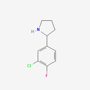 molecular formula C10H11ClFN B8772015 2-(3-Chloro-4-fluorophenyl)pyrrolidine 