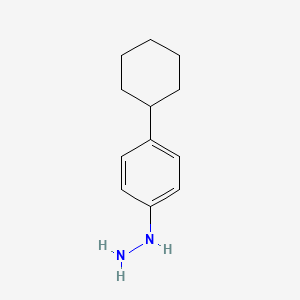 molecular formula C12H18N2 B8772046 (4-cyclohexylphenyl)hydrazine CAS No. 61624-13-3