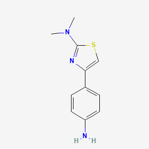 4-(4-Aminophenyl)-N,N-dimethylthiazol-2-amine