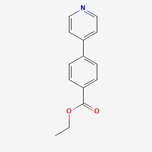 molecular formula C14H13NO2 B8772072 4-(4-Pyridinyl)-benzoic acid ethyl ester 