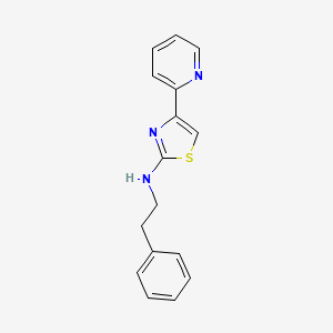 molecular formula C16H15N3S B8772088 N-(2-phenylethyl)-4-(pyridin-2-yl)-1,3-thiazol-2-amine 