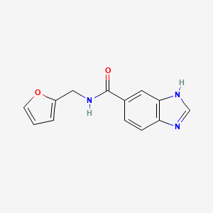 molecular formula C13H11N3O2 B8772239 N-(furan-2-ylmethyl)-1H-benzimidazole-5-carboxamide 