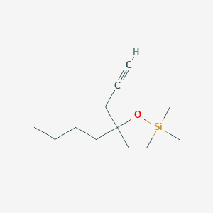 molecular formula C12H24OSi B8772240 rac-4-Methyl-4-[(trimethylsilyl)oxy]-1-octyne-d5 CAS No. 66792-28-7