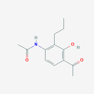 molecular formula C13H17NO3 B8772480 N-(4-acetyl-3-hydroxy-2-propylphenyl)acetamide CAS No. 69049-54-3
