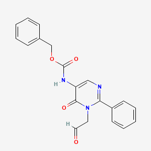 Benzyl (6-oxo-1-(2-oxoethyl)-2-phenyl-1,6-dihydropyrimidin-5-yl)carbamate