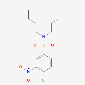 molecular formula C14H21ClN2O4S B8772520 N,N-DIBUTYL-4-CHLORO-3-NITROBENZENE-1-SULFONAMIDE 