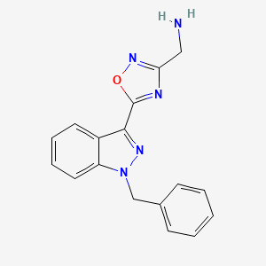 1,2,4-Oxadiazole-3-methanamine, 5-[1-(phenylmethyl)-1H-indazol-3-yl]-