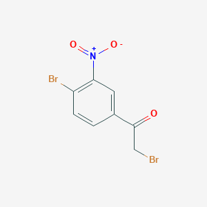 molecular formula C8H5Br2NO3 B8772541 2-Bromo-1-(4-bromo-3-nitrophenyl)ethanone CAS No. 22055-48-7