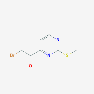 molecular formula C7H7BrN2OS B8772563 2-Bromo-1-(2-(methylthio)pyrimidin-4-yl)ethanone CAS No. 496913-69-0