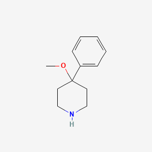molecular formula C12H17NO B8772622 4-Methoxy-4-phenylpiperidine 