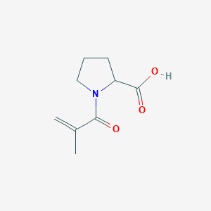 molecular formula C9H13NO3 B8772638 1-(2-Methyl-1-oxo-2-propen-1-yl)-D-proline 