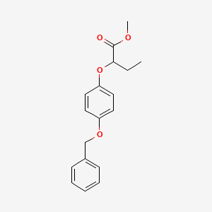 molecular formula C18H20O4 B8772677 Methyl 2-(4-(benzyloxy)phenoxy)butanoate CAS No. 653563-74-7