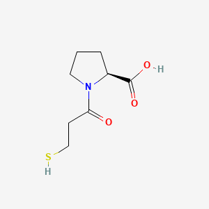 molecular formula C8H13NO3S B8772693 1-(3-Mercapto-1-oxopropyl)-L-proline CAS No. 63250-31-7