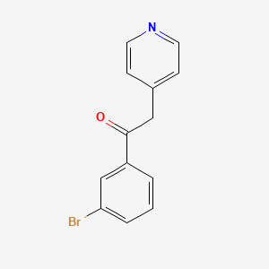 molecular formula C13H10BrNO B8772711 1-(3-Bromophenyl)-2-(pyridin-4-yl)ethan-1-one 