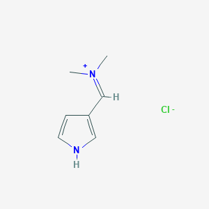 molecular formula C7H11ClN2 B8772768 N-((1H-Pyrrol-3-yl)methylene)-N-methylmethanaminium chloride 