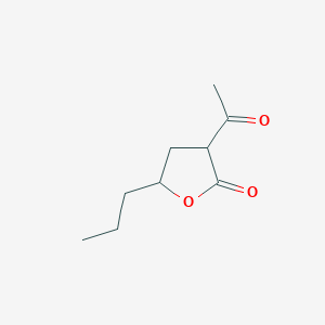 molecular formula C9H14O3 B8772894 3-Acetyl-5-propyldihydrofuran-2(3h)-one CAS No. 40010-98-8