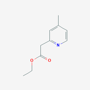 molecular formula C10H13NO2 B8772916 Ethyl 2-(4-methylpyridin-2-yl)acetate 