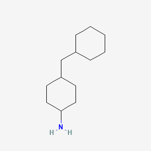 molecular formula C13H25N B8772922 Cyclohexanamine, 4-(cyclohexylmethyl)- CAS No. 37621-85-5