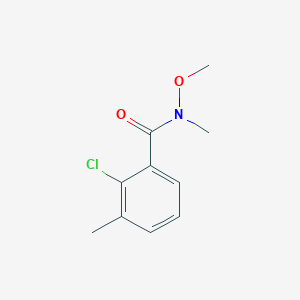 molecular formula C10H12ClNO2 B8772968 Benzamide, 2-chloro-N-methoxy-N,3-dimethyl- CAS No. 200001-66-7