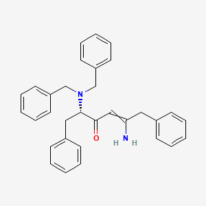 molecular formula C32H32N2O B8772993 (2S,4Z)-5-Amino-2-(dibenzylamino)-1,6-diphenylhex-4-en-3-one 