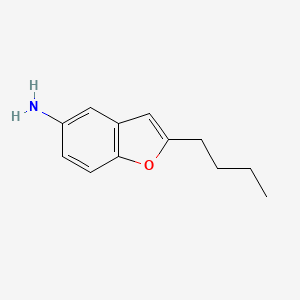 molecular formula C12H15NO B8773008 2-Butylbenzofuran-5-amine CAS No. 141645-51-4