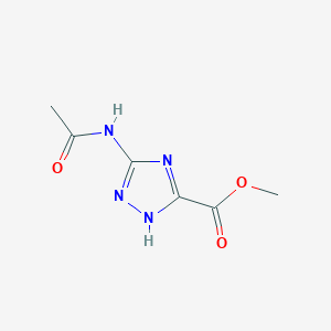 molecular formula C6H8N4O3 B8773010 5-Acetylamino-1H-[1,2,4]triazole-3-carboxylic acid methyl ester 