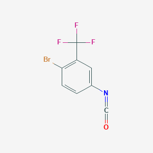 molecular formula C8H3BrF3NO B8773014 1-Bromo-4-isocyanato-2-(trifluoromethyl)benzene 