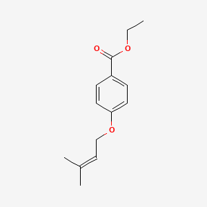 molecular formula C14H18O3 B8773028 Ethyl 4-[(3-methylbut-2-en-1-yl)oxy]benzoate CAS No. 89091-82-7