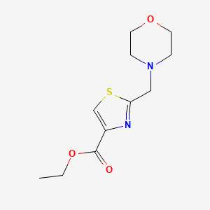 molecular formula C11H16N2O3S B8773037 ethyl 2-(morpholin-4-ylmethyl)-1,3-thiazole-4-carboxylate 
