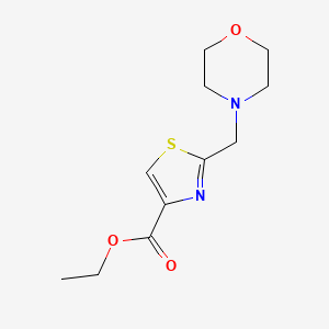 molecular formula C11H16N2O3S B8773037 Ethyl 2-(4-morpholinylmethyl)-1,3-thiazole-4-carboxylate 
