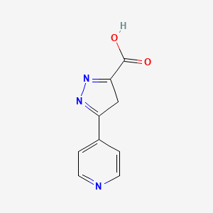 molecular formula C9H7N3O2 B8773061 5-(pyridin-4-yl)-4H-pyrazole-3-carboxylic acid 