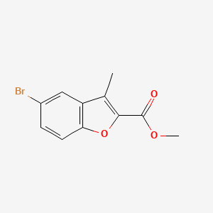 molecular formula C11H9BrO3 B8773211 methyl 5-bromo-3-methylbenzofuran-2-carboxylate 