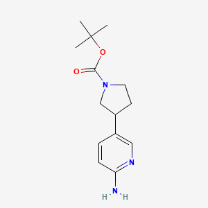 Tert-butyl 3-(6-aminopyridin-3-yl)pyrrolidine-1-carboxylate