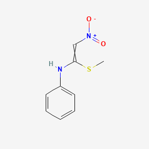 Benzenamine, N-[1-(methylthio)-2-nitroethenyl]-