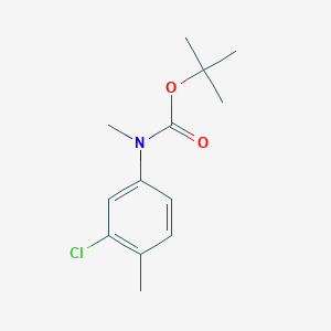 molecular formula C13H18ClNO2 B8773618 tert-Butyl (3-chloro-4-methylphenyl)(methyl)carbamate 