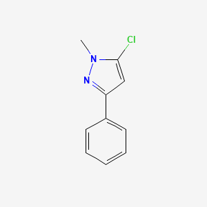 molecular formula C10H9ClN2 B8773724 5-Chloro-1-methyl-3-phenyl-1H-pyrazole CAS No. 59803-60-0