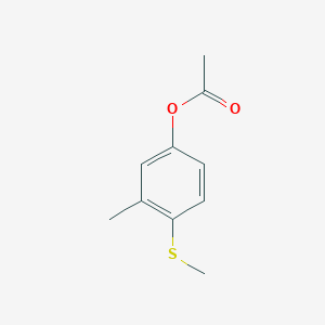 molecular formula C10H12O2S B8773777 (3-Methyl-4-methylsulfanylphenyl) acetate CAS No. 14143-27-2