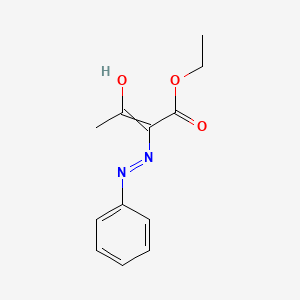 molecular formula C12H14N2O3 B8773794 ethyl (E)-3-oxo-2-(2-phenylhydrazono)butanoate 