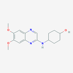 molecular formula C16H21N3O3 B8774107 Trans-4-((6,7-dimethoxyquinoxalin-2-yl)amino)cyclohexanol CAS No. 216699-96-6