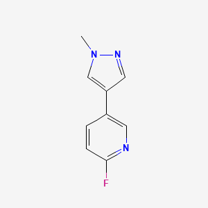 molecular formula C9H8FN3 B8774112 2-fluoro-5-(1-methyl-1H-pyrazol-4-yl)pyridine 