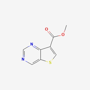 molecular formula C8H6N2O2S B8774160 Methyl thieno[3,2-d]pyrimidine-7-carboxylate 