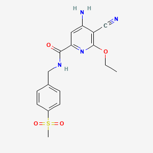 2-Pyridinecarboxamide, 4-amino-5-cyano-6-ethoxy-N-[[4-(methylsulfonyl)phenyl]methyl]-