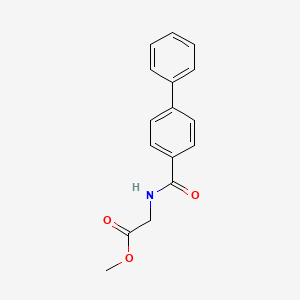 molecular formula C16H15NO3 B8774231 [(Biphenyl-4-carbonyl)amino]acetic acid methyl ester 