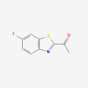 molecular formula C9H6FNOS B8774481 Ethanone, 1-(6-fluoro-2-benzothiazolyl)- (9CI) 