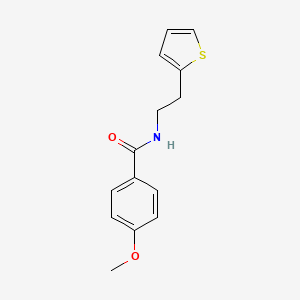 molecular formula C14H15NO2S B8774492 4-methoxy-N-[2-(thiophen-2-yl)ethyl]benzamide 