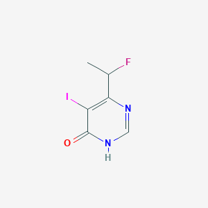 6-(1-Fluoroethyl)-5-iodo-4-pyrimidone