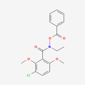 Benzohydroxamic acid, O-benzoyl-3-chloro-2,6-dimethoxy-N-ethyl-