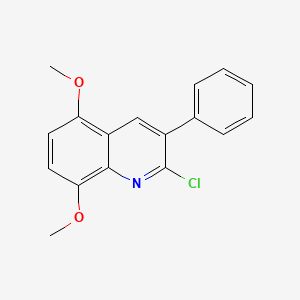 molecular formula C17H14ClNO2 B8774768 2-Chloro-5,8-dimethoxy-3-phenylquinoline 