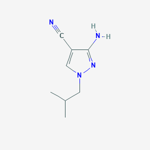molecular formula C8H12N4 B8774771 3-Amino-1-isobutyl-1H-pyrazole-4-carbonitrile 
